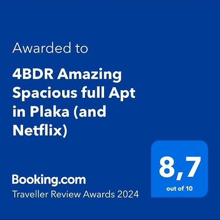 شقة 4Bdr Amazing Spacious Full Apt In Plaka أثينا المظهر الخارجي الصورة